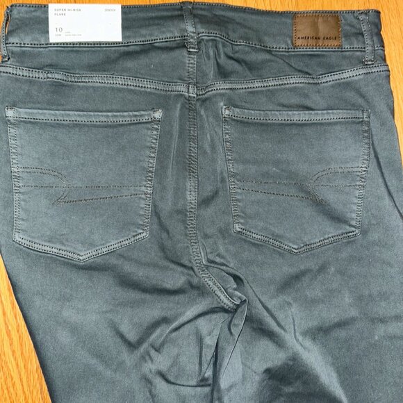 American Eagle Women's Super Hi-Rise Flare Stretch Pants - Picture 5 of 6